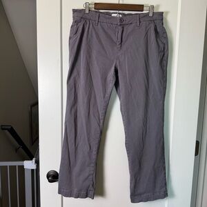 Lila Ryan Women's Grey Trouser Crop Pants Work Dress Business Casual Chino 12